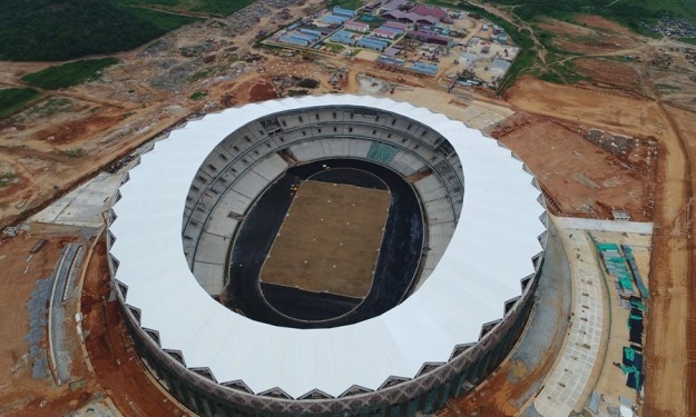 Stade Olympique d'Ebimpé : vue aérienne