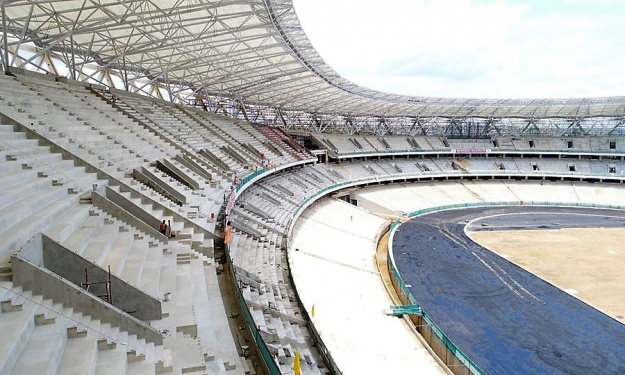 Stade Olympique d’Ebimpé : les gradins n’attendent plus que les 60.000 sièges