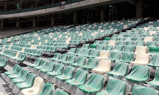 Stade Olympique d’Ebimpé : Les premiers sièges du côté Nord et Sud-Est ont été installés