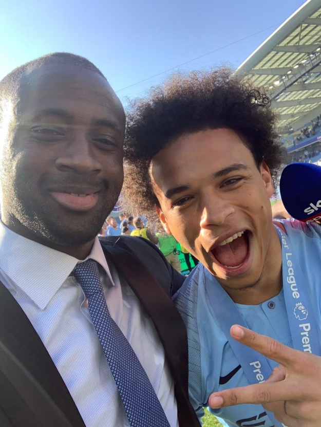 Oncle Yaya Touré et le jeune Leroy Sané (23 ans)