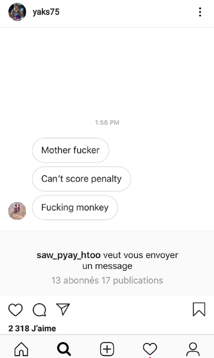 yakoumeité victime de racisme