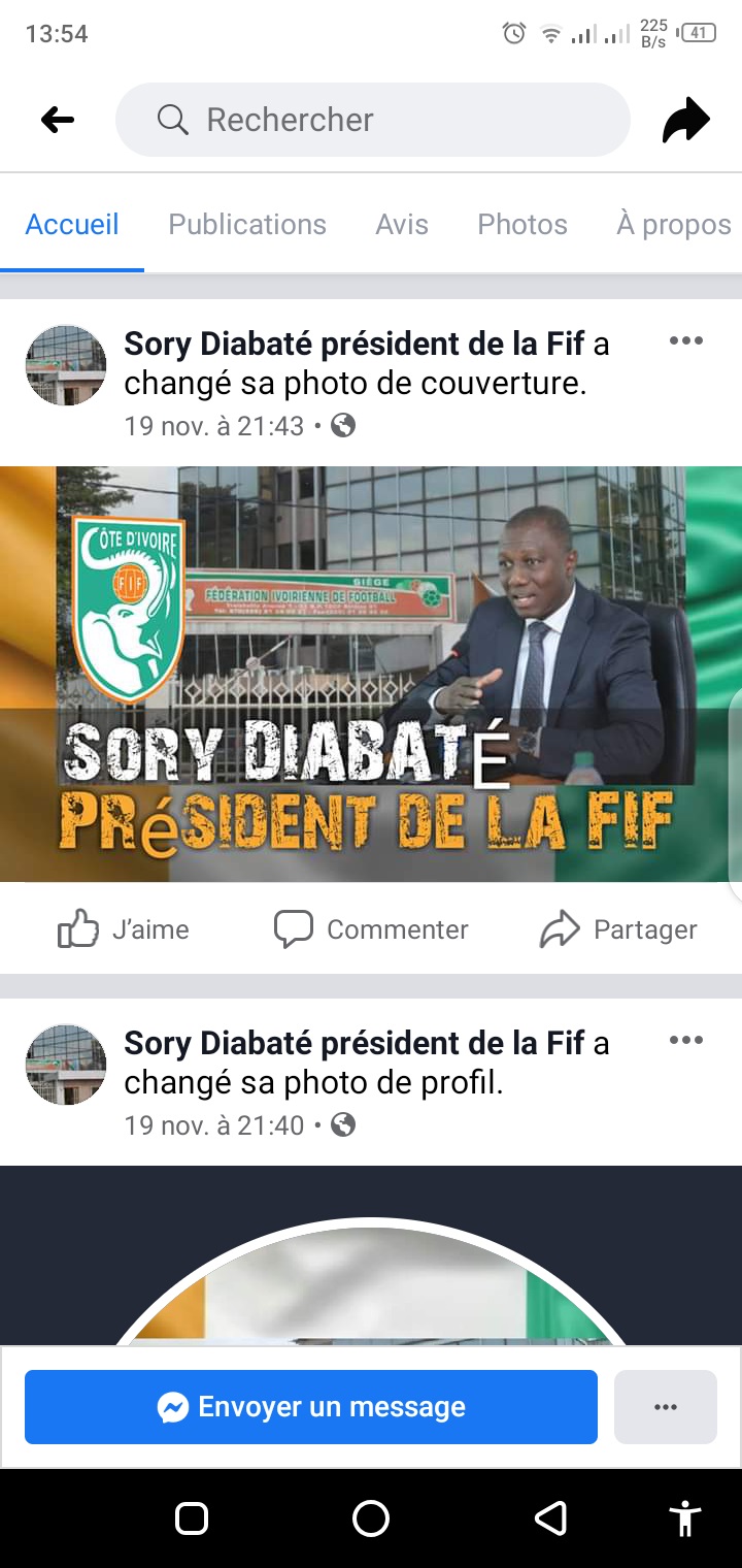 Sory Diabaté bénéficie du soutien d' un groupe Facebook