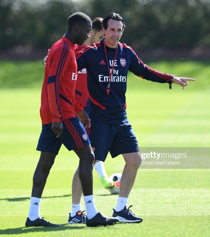 Arsenal : Unai Emery et Nicolas Pépé