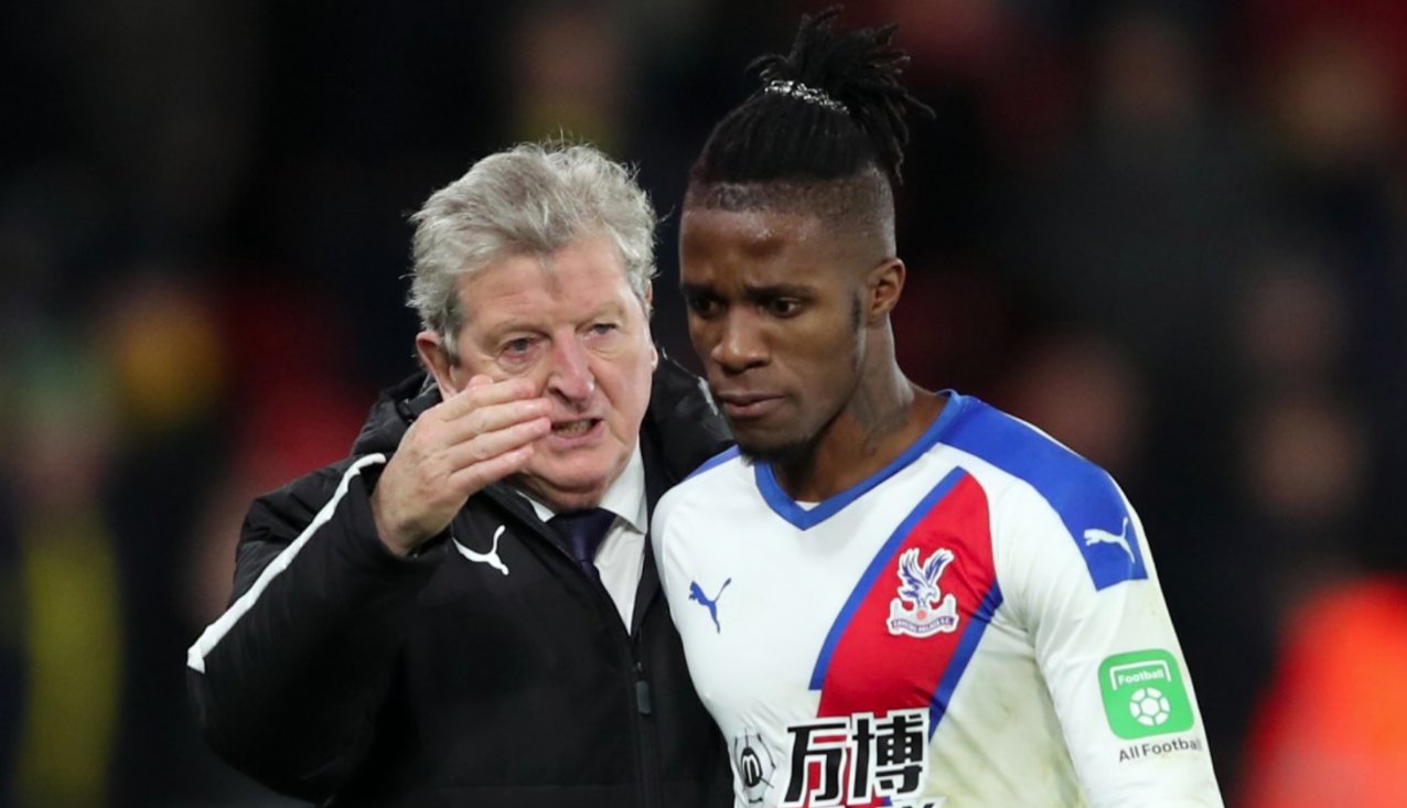 Roy Hodgson et Wilfried Zaha