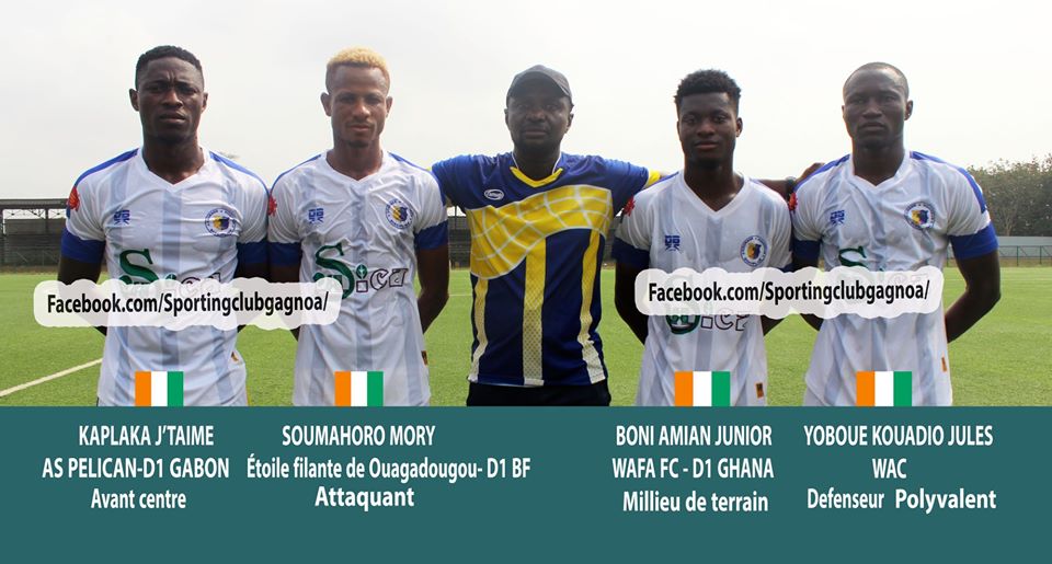 Les nouvelles recrues du Sporting Club de Gagnoa Les nouvelles recrues du Sporting Club de Gagnoa