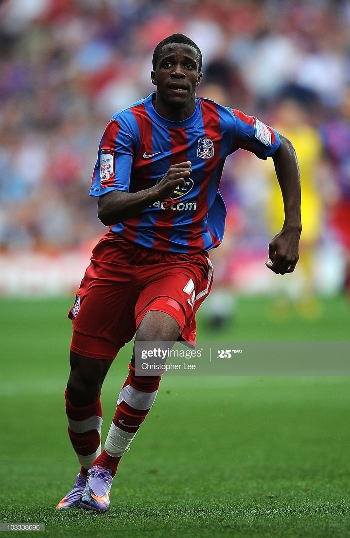 Wilfried Zaha sous la tunique de Crystal Palace en 2010 Wilfried Zaha sous la tunique de Crystal Palace en 2010