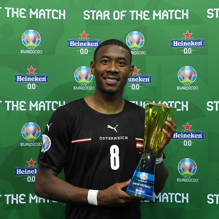 Euro 2020 : David Alaba, Homme du Match de "Autriche - Macédoine du Nord" (3-1) Euro 2020 : David Alaba, Homme du Match de "Autriche - Macédoine du Nord" (3-1)