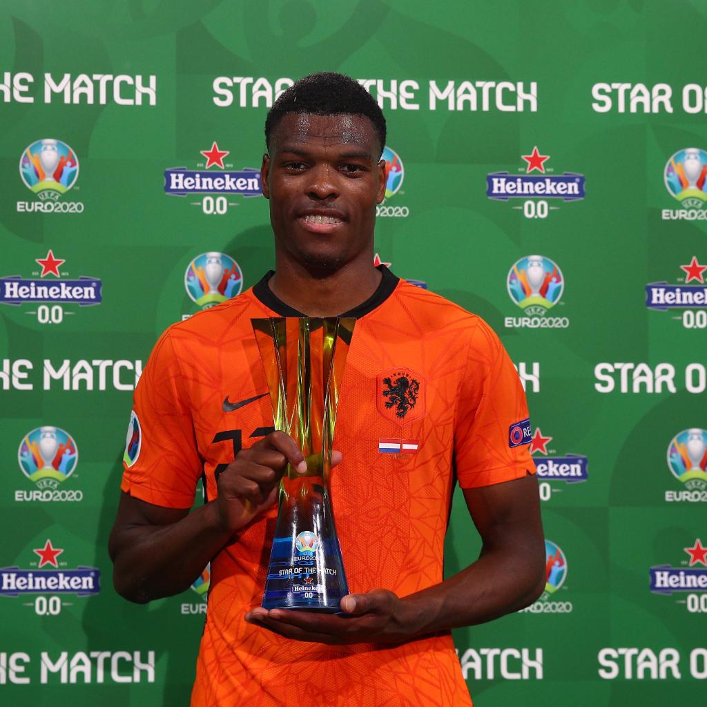 Denzel Dumfries, Homme du Match de "Pays-Bas / Autriche" Denzel Dumfries, Homme du Match de "Pays-Bas / Autriche"
