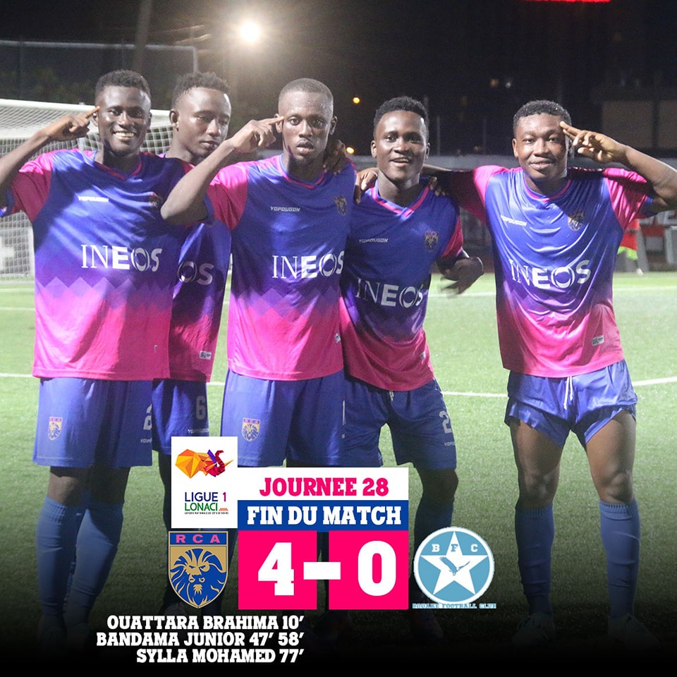 Ligue 1 LIONACI (9è J) : 1ère victoire de la saison pour le Racing Club  d'Abidjan