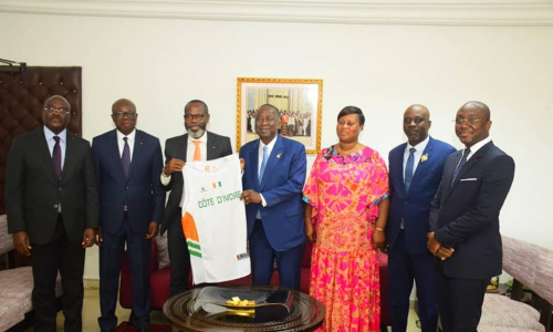 Basket : les membres de Fédération Ivoirienne reçus en audience par le Président du Sénat