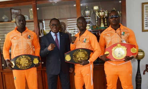 Boxe : Champions d’Afrique, les boxeurs Ivoiriens reçus par le Ministre Danho Paulin