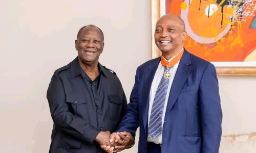 CAF : Patrice Motsepe reçu par le Président Alassane Ouattara