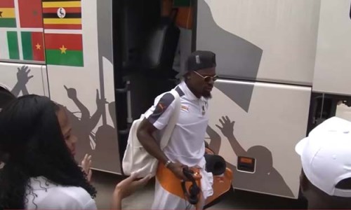 CAN 2017 : Les Éléphants de Côte d'Ivoire à leur arrivée à Oyem (vidéo)