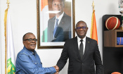 CAN 2023 : le Ministre des Sports Ivoirien a reçu son homologue de la RDC