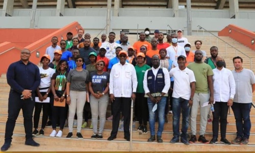 CAN 2023 : Le Président du COCAN visite les infrastructures de Yamoussoukro