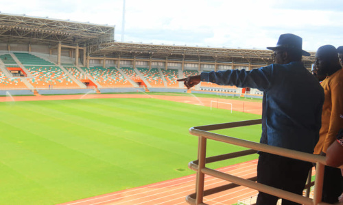 Infrastructures CAN 2023 : les images de la visite méticuleuse de Danho Paulin à Korhogo