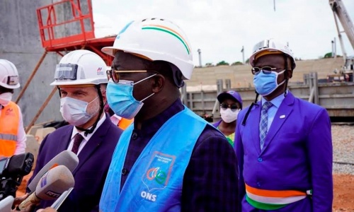 CAN 2023 : Visite du Ministre des Sports sur les chantiers de Yamoussoukro