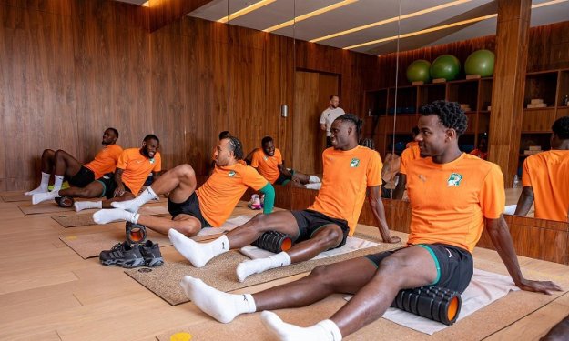 CAN 2025 : les Eléphants ont effectué une séance de récupération en salle