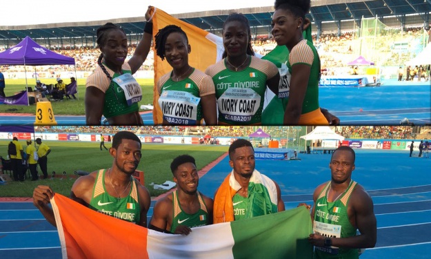 Championnats d’Athlétisme : La Côte d’Ivoire sur le podium du 4x100m dames et hommes