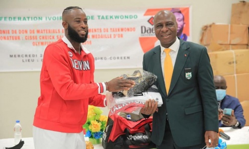 Cissé Cheick justifie son don d’une valeur de 30 Millions à la Fédération Ivoirienne de Taekwondo