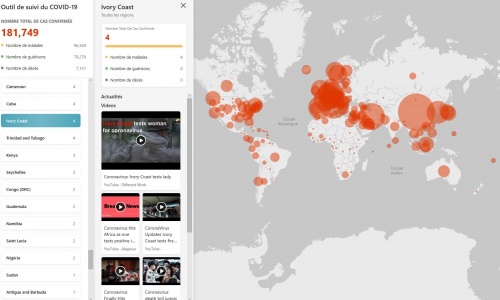 ‘‘COVID Tracker’’, l’appli qui vous donne en temps réel le nombre de cas confirmés du Coronavirus dans votre pays