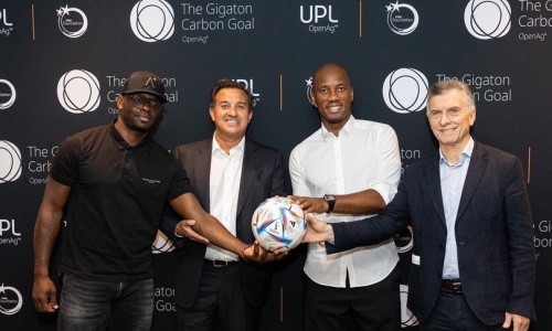 Didier Drogba présent à Paris pour le lancement Européen du projet The Gigaton Carbon Goals