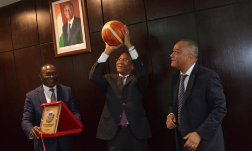 FIBA - Inauguration siège Afrique : Paulin DANHO en visite de reconnaissance et de remerciements chez Bruno KONE