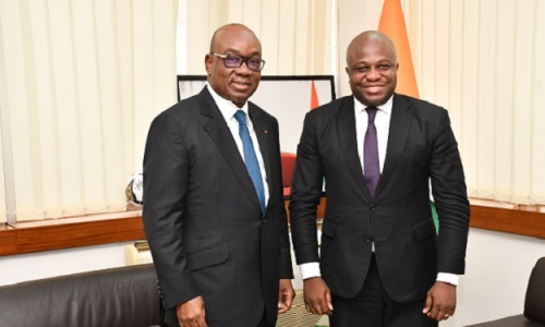 FIF : Idriss Diallo a reçu en audience l’écrivain Jean-Jacques Konadjé