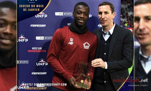 France (L1) : Pépé reçoit son trophée de meilleur joueur, Lille gagne