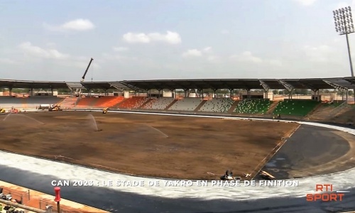 Infrastructures : Achevé à 76%, le stade de Yamoussoukro reçoit sa pelouse la semaine prochaine