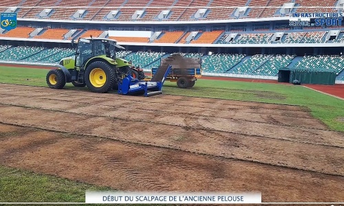 Infrastructures : La pelouse du Stade d’Ebimpé retirée