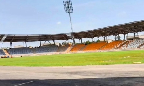 Infrastructures :  la pelouse du Stade de Yamoussoukro sort déjà de terre