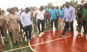 Infrastructures : le Maire de Bassam inaugure 2 terrains omnisports en présence du Président de la FIF
