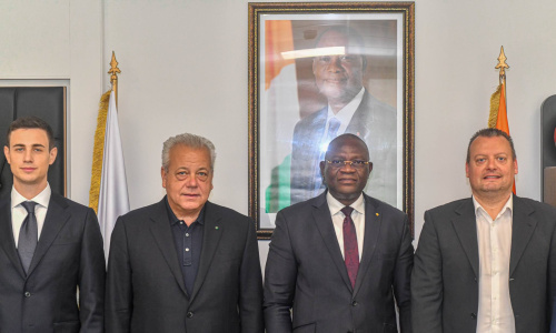 Infrastructures : une délégation de la société LIMONTA Sport reçue par le Ministre Silas Metch