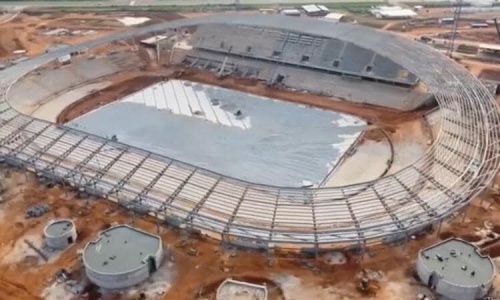 Infrastructures : Voici les dernières images de l’état d’avancement des travaux du stade de Yamoussoukro