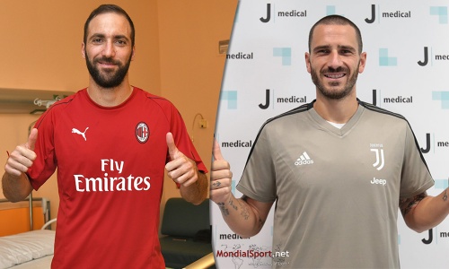 Italie : Higuain file au Milan, Bonucci retourne à la Juve (Officiel)