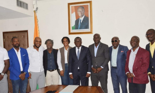 L’équipe dirigeante de l’Union des Footballeurs Professionnels de Côte d’Ivoire reçue en audience par Danho Paulin