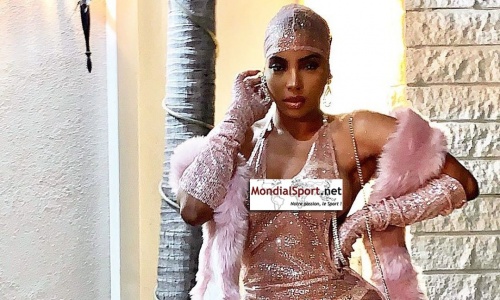 La compagne de Serge Aurier exhibe ses formes dans une robe ultra-sexy portée par Rihanna (Images)