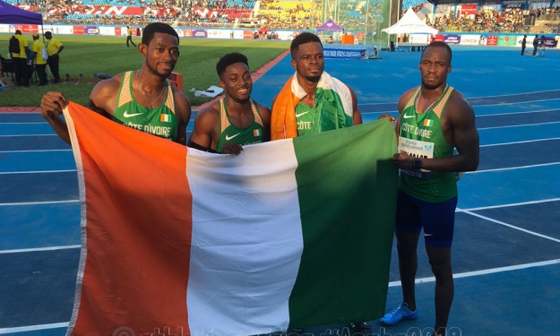 La Côte d'Ivoire, 3è du 4x100m hommes aux Championnats d'Afrique d'Athlétisme (Asaba 2018) La Côte d'Ivoire, 3è du 4x100m hommes aux Championnats d'Afrique d'Athlétisme (Asaba 2018)