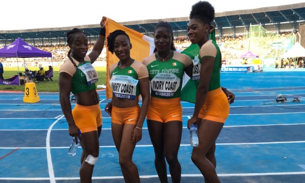 La Côte d'Ivoire, Vice-Championne d'Afrique du 4x100m dames (Asaba 2018) La Côte d'Ivoire, Vice-Championne d'Afrique du 4x100m dames (Asaba 2018)