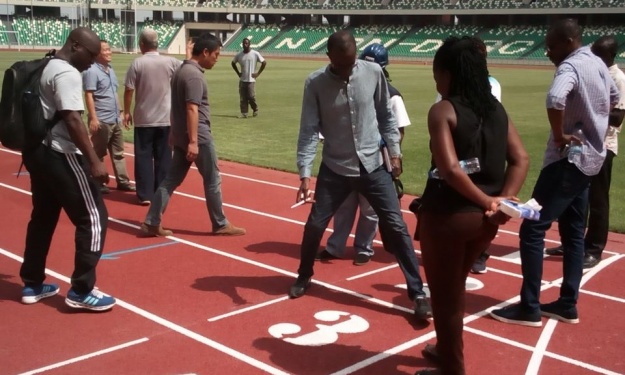La FIA a évalué la piste d’athlétisme du stade Olympique d’Ebimpé