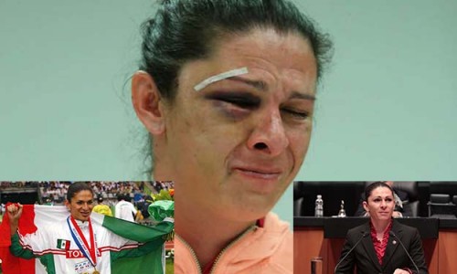 La Sénatrice Ana Guevara, ex-sprinteuse mexicaine lynchée pour s'être déplacé à moto