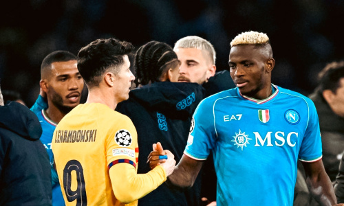 LDC (8ès aller) : Osimhen offre le nul à Naples face au Barça, Porto vient à bout d’Arsenal