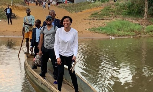 Le couple Eto'o en vacances à Assinie