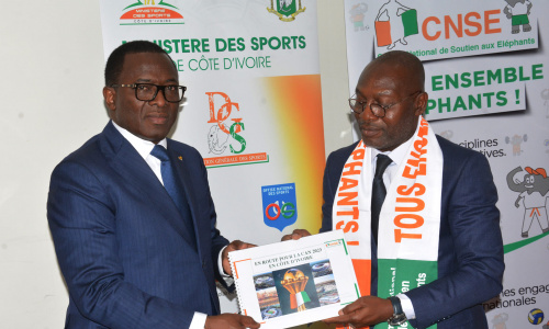Le Ministre DANHO reçoit le plan d'actions CAN 2023 du CNSE