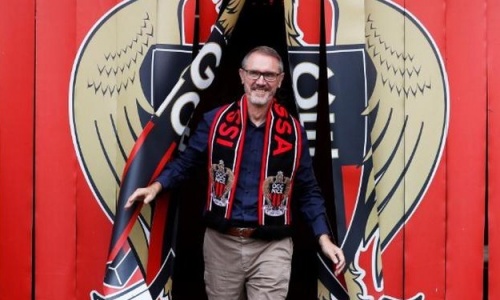 Les Responsables de l'OGC Nice dans les locaux du Racing club d’Abidjan