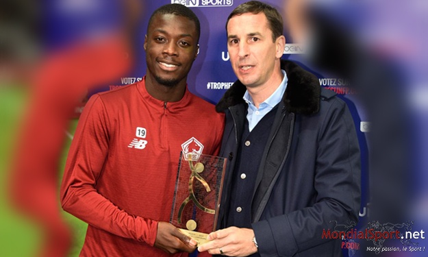 LOSC : Nicolas Pépé a reçu son trophée de meilleur joueur avant de s’offrir sa 5è passe décisive