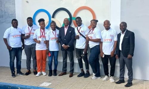 Lutte : le Président du CNO félicite les athlètes Ivoiriens pour les médailles glanées au Championnat d'Afrique