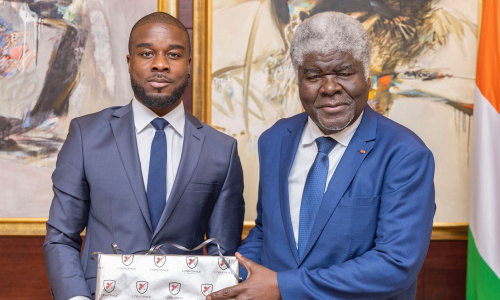 Maxwel Cornet reçu en audience par le Chef du Gouvernement Ivoirien