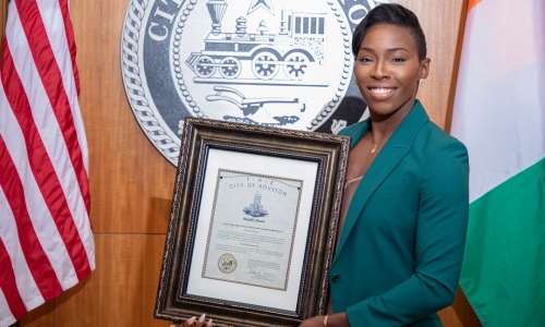 Murielle Ahouré nommée Ambassadrice de bonne volonté et de la ville de Houston (USA)